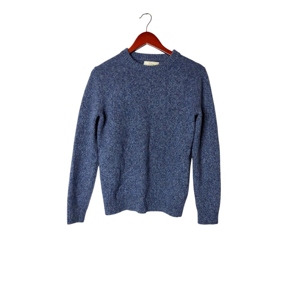 J.Crew blue 100% Scottish cashmere pullover crewneck sweater sz S